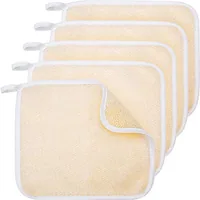 Tatuo 5-Piece Exfoliating Washcloth, Beige