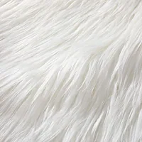 Tatuo White Fake Fur Fabric, 60 x 18 in